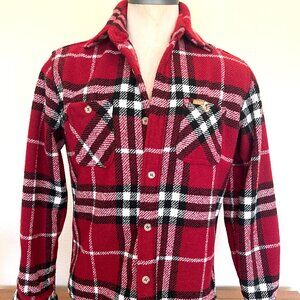 Retro Seager Grit Company Red Plaid Heavy Weight Shirt/Jacket Size XL